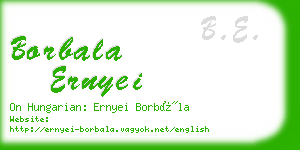 borbala ernyei business card